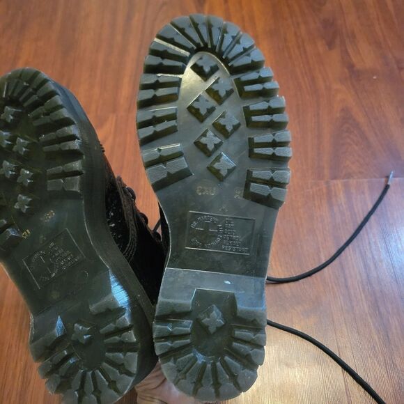 Dr Martens Black Croc Embossed Boots Leather Platforms US 5 UK 3 EU 36 - Picture 10 of 15